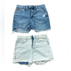GAP Blue Jean Shorts Distressed Cut-Off Style